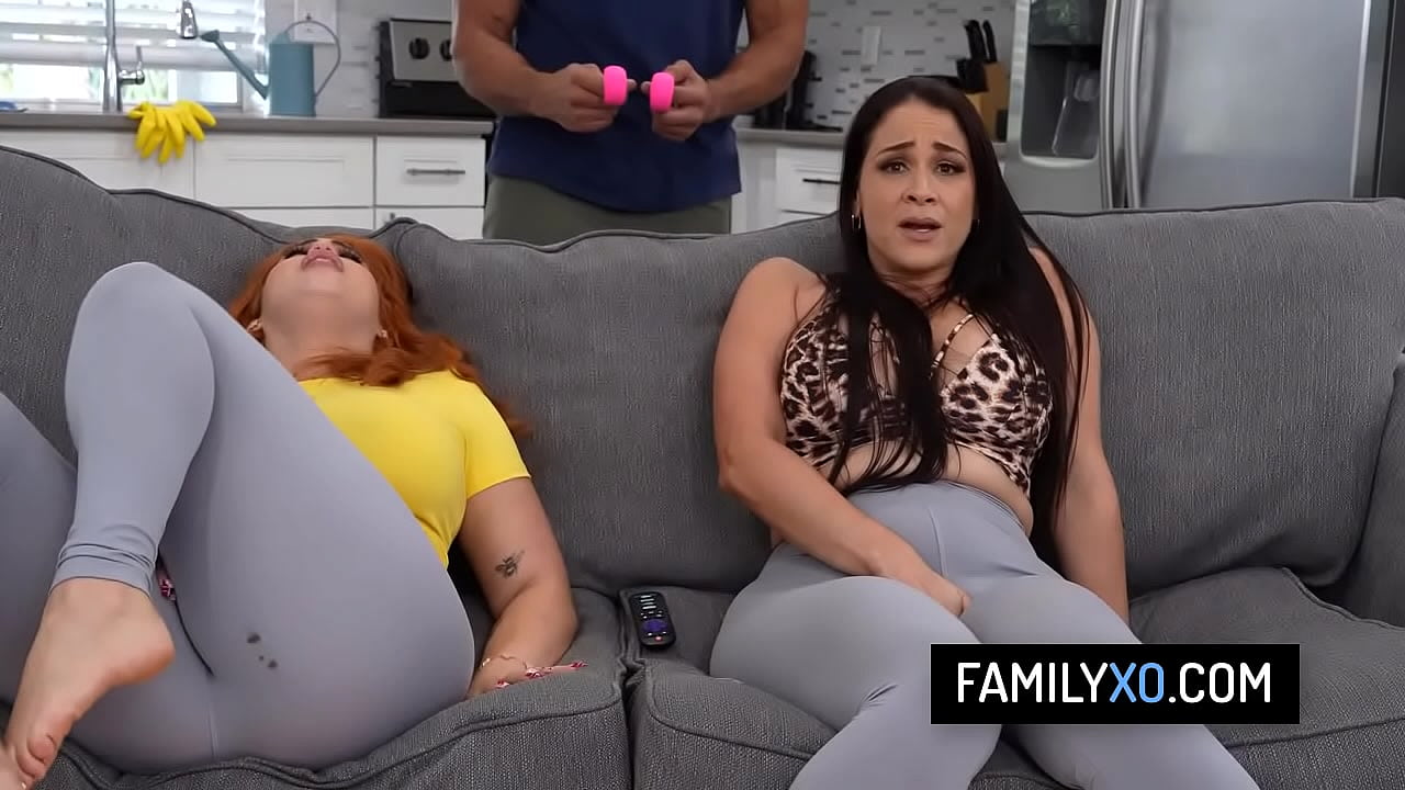 Stepdaughter seduce her new stepdad and ended up having a threesome with him and her stepmom