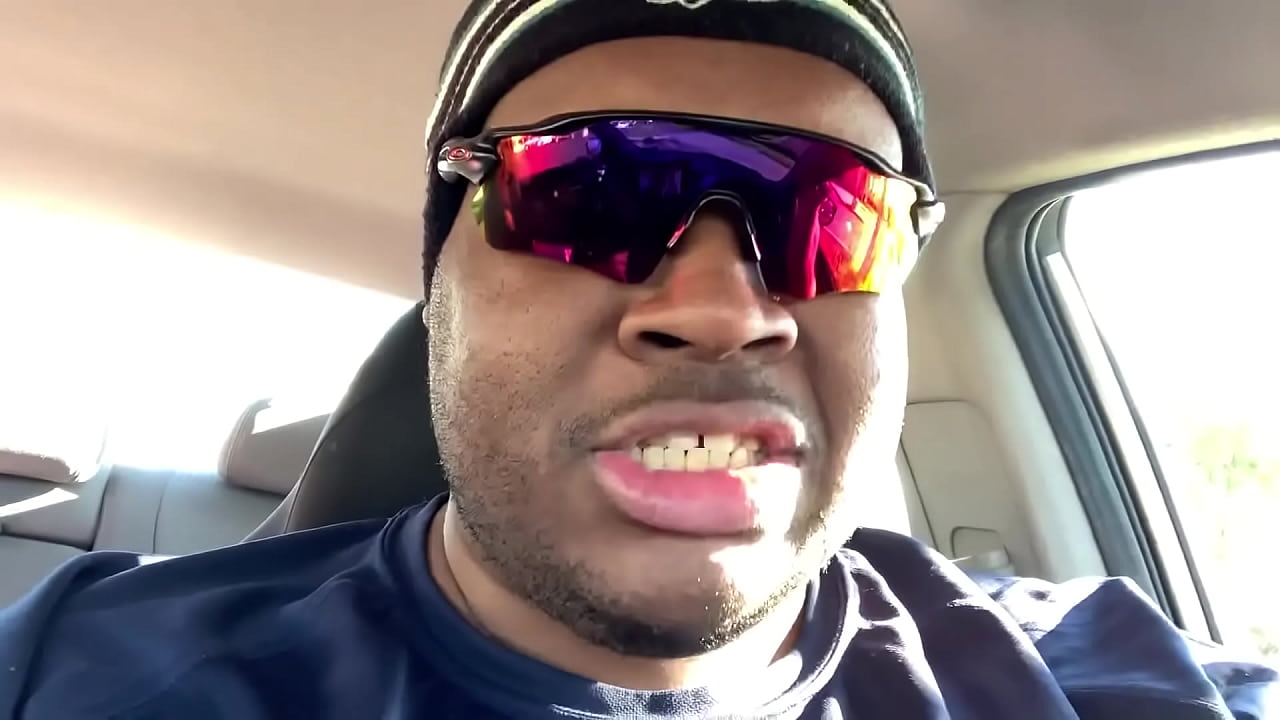 Sexy black man watches homeless man wipe his hole