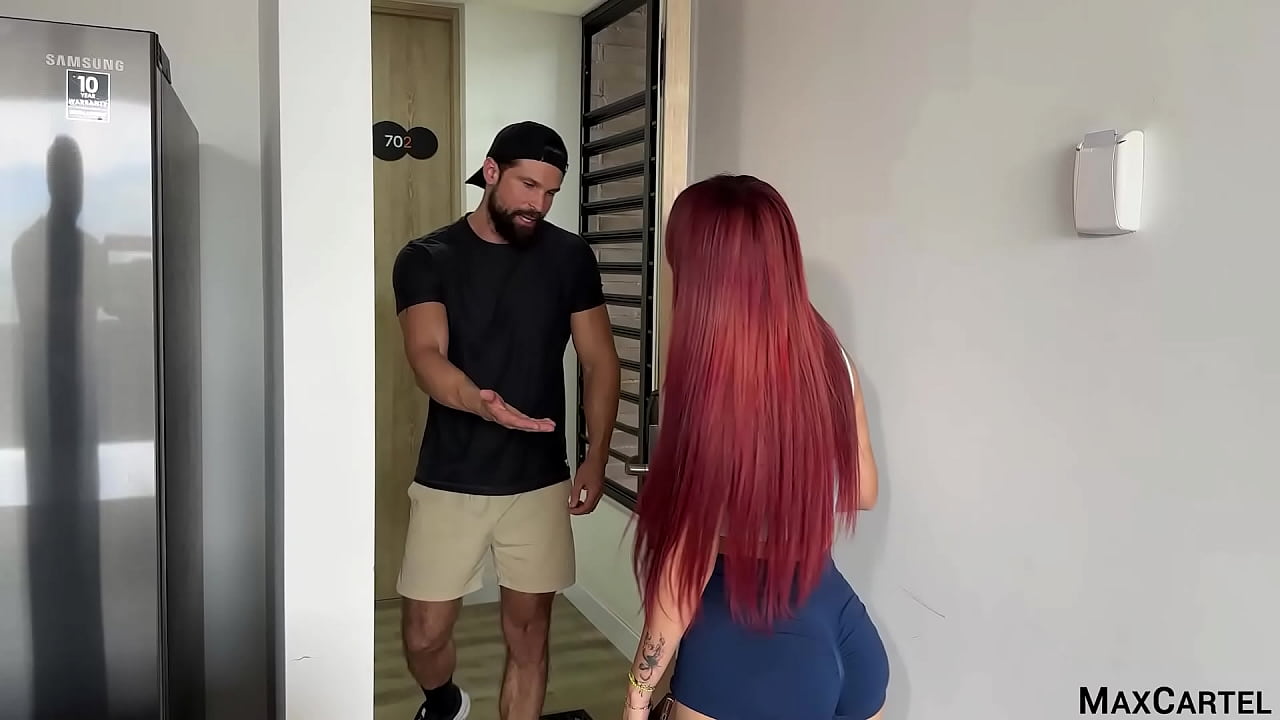 Fat ass redhead gets a new personal trainer