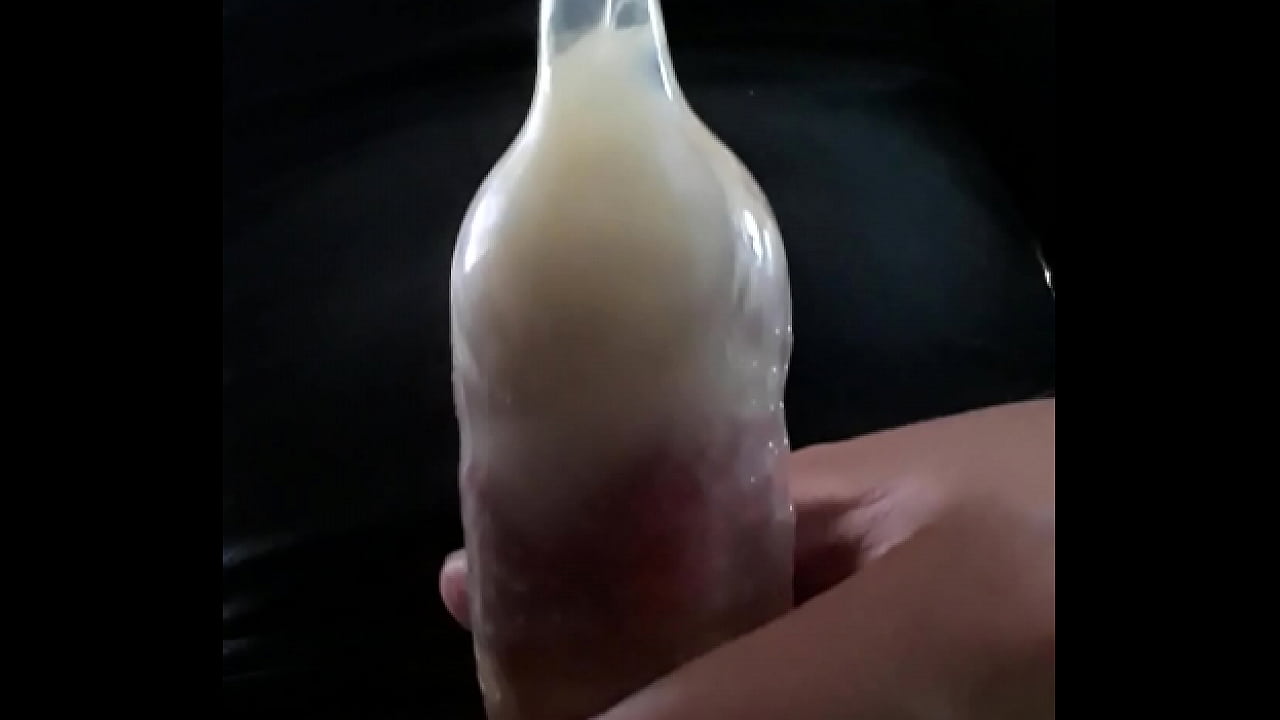 Huge cum condom