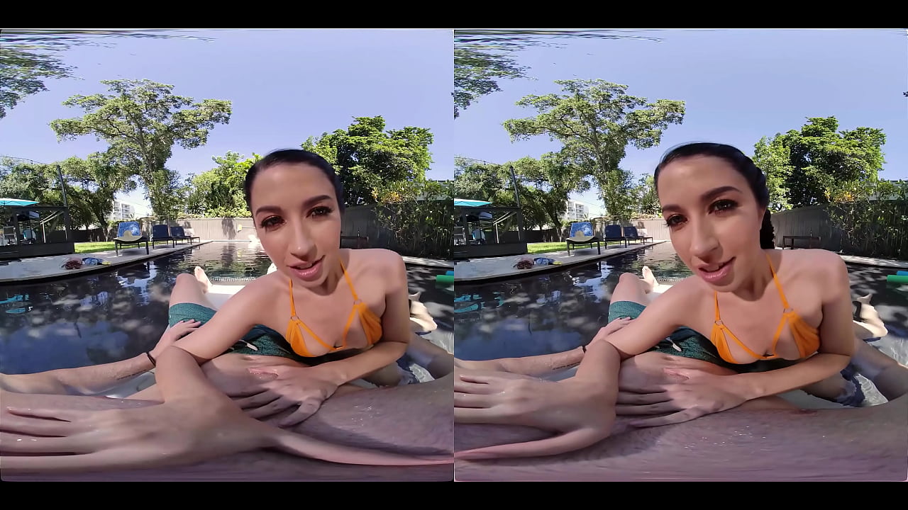 You're enjoying a nice day by the pool when Alex Coal decides to surprise you by touching herself in front of you before she gives you a blowjob and begs you to fuck her.