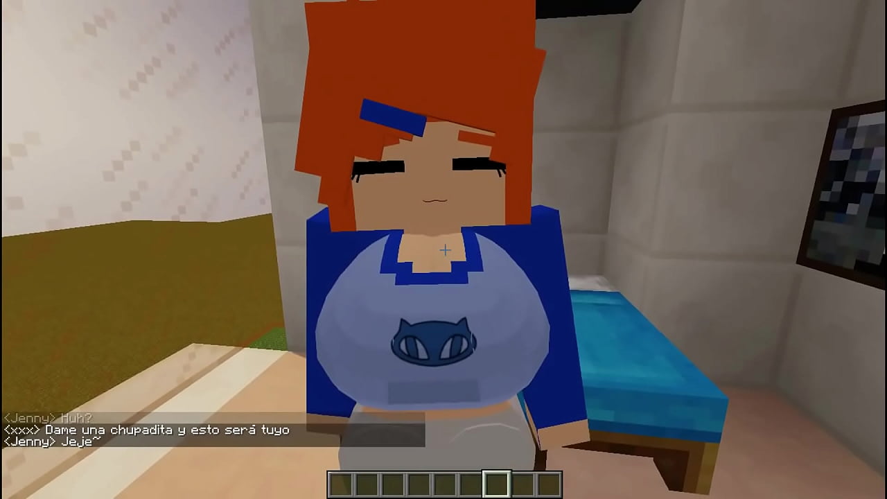 I fuck a redhead and fill her mouth with semen, also a cat girl / furry girl minecraft jenny mod