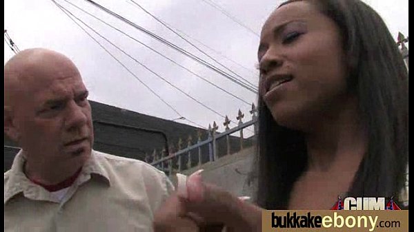 Ebony Babe Sucks Group Of White Guys 15