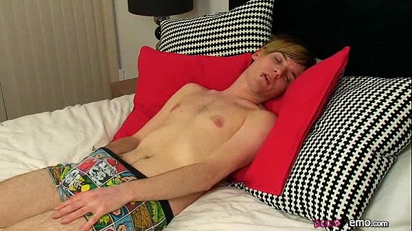 British young gay caressing cock with hand