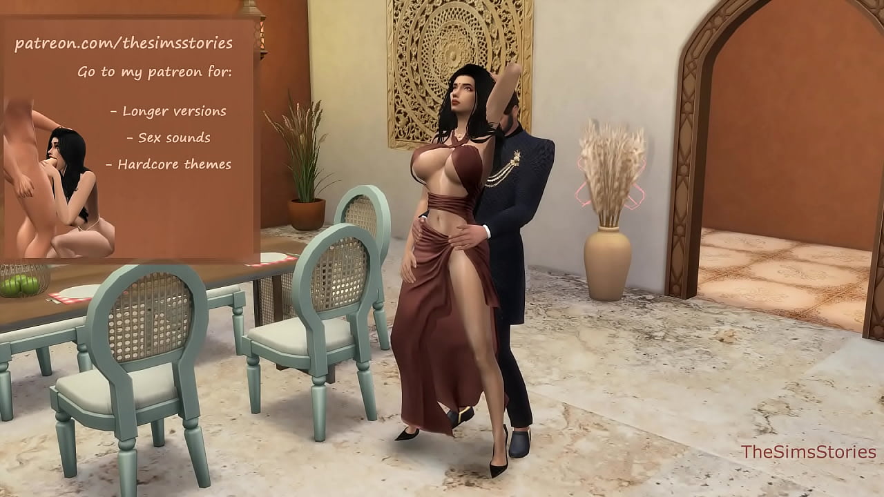 Risky sex of horny hindi girl in front of her father