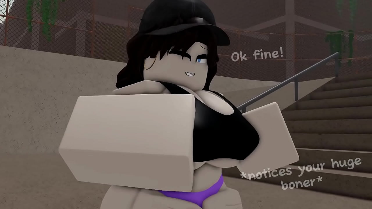 KORAXLUST: Gothic Girl shows you her boobs in a skatepark [ROBLOX]
