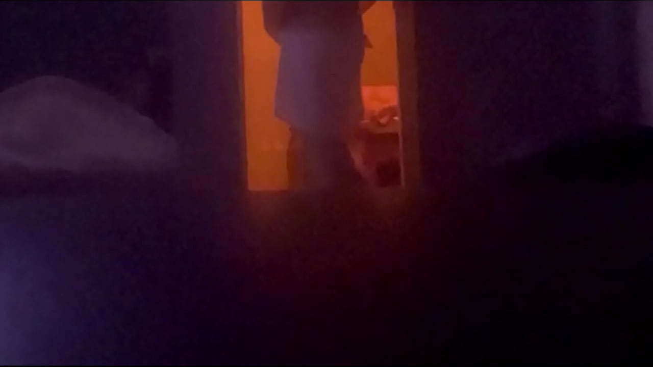 Spy cam caught s twink woken up by his horny step dad for a quick but hot session (spanking, bj, trampling, face sitting)