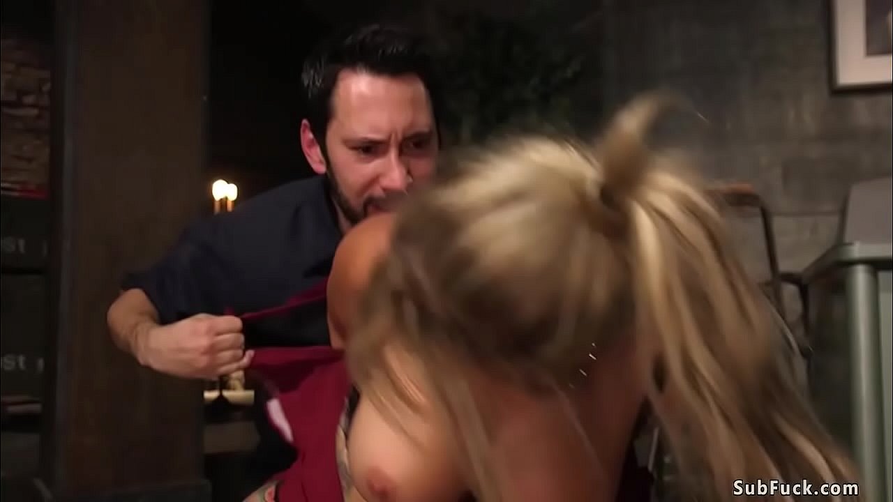 Hard abs big tits blonde niece of boss Savana Styles tries to trick warehouse worker Tommy and he turns the table and fucks her in rope bondage