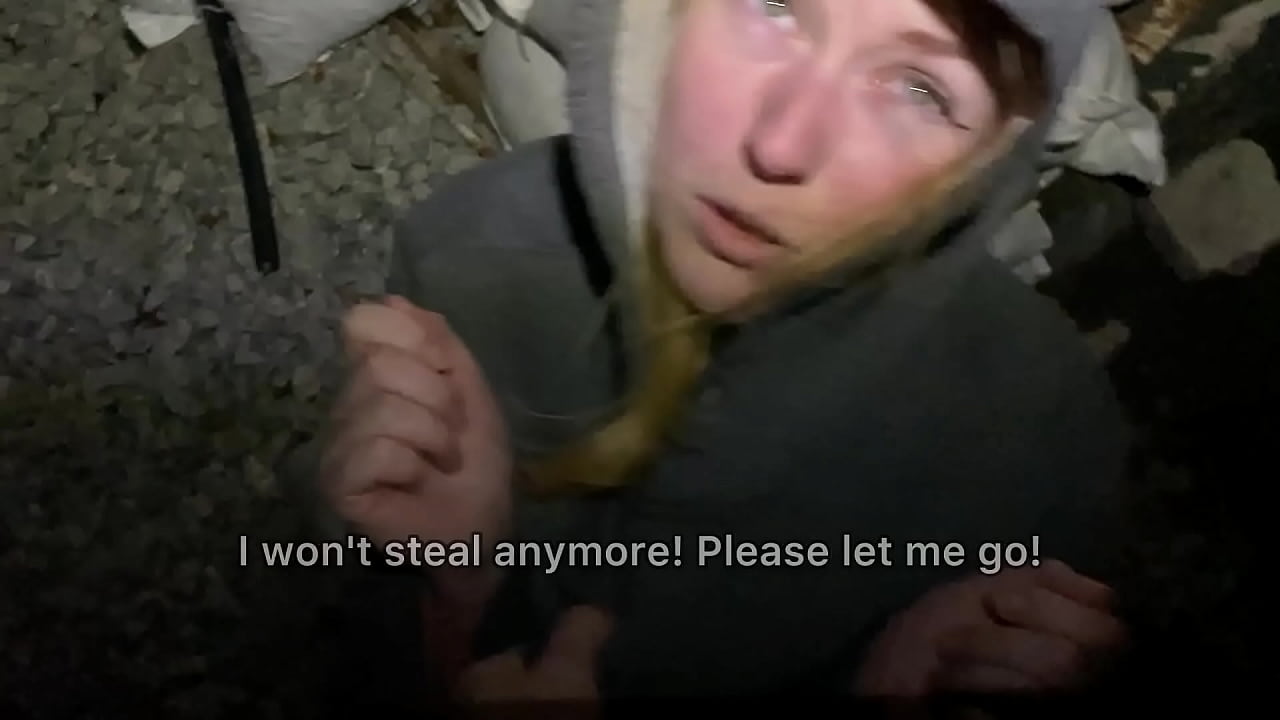 Beautiful thief caught and punished with warehouse sex