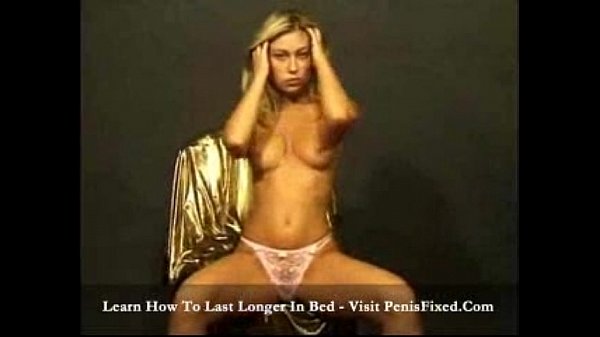 Babelyn blonde seducing on chair