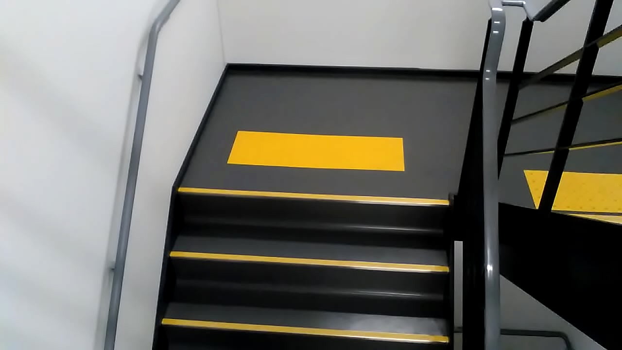 Tsukasa's Public Outdoor Exposure on the Emergency Staircase