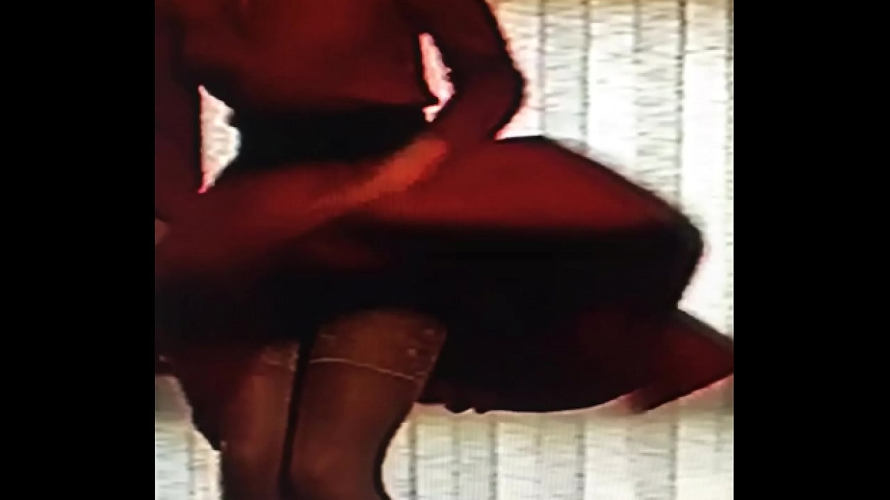 Dressed In Red Pleasing Her Boyfriend