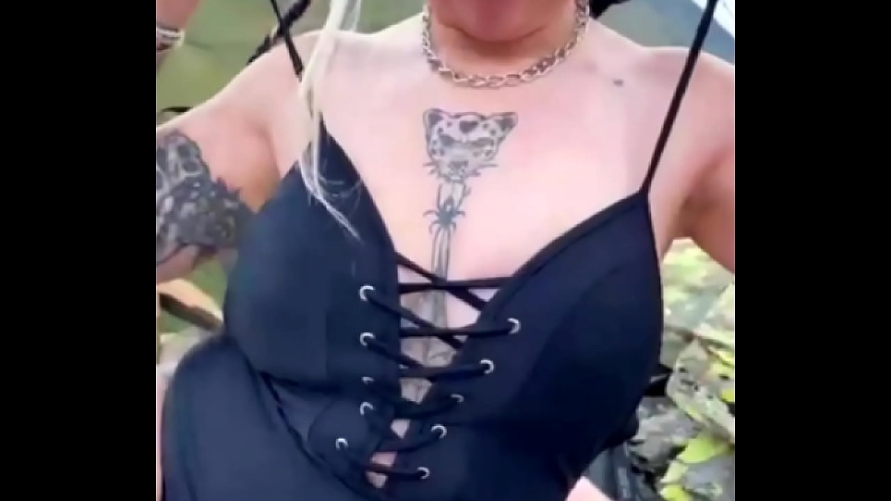 Public blowjob on the mountains with huge cumload