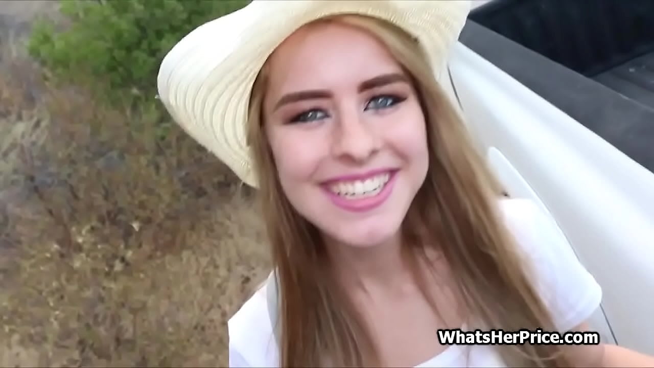 Blonde traveler gets stranded then fucked