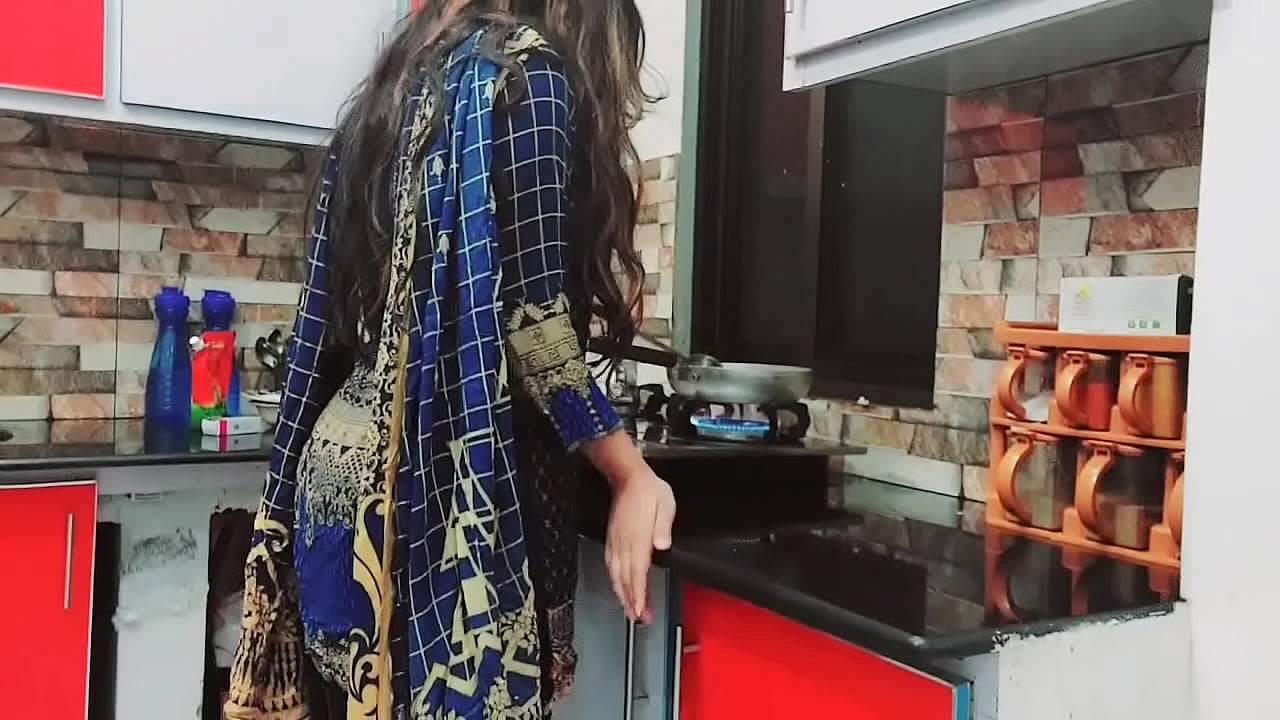 I Fuck My Wife,s StepSister in Kitchen While She is Preparing Dinner For Me