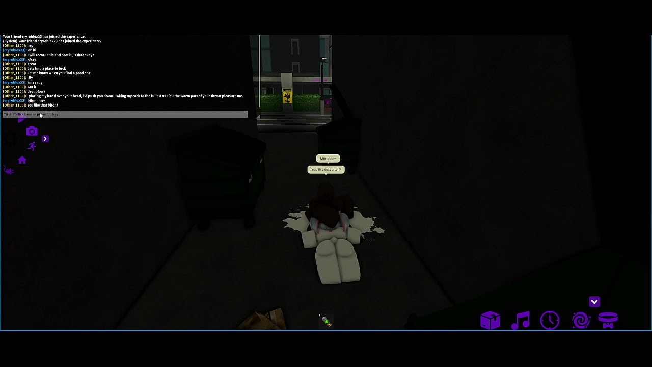 Girl gets fucked in an alley way and then I take her into my home | Roblox