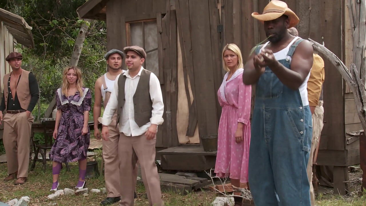 Amber Rayne, Hannah West And Kaci Star In Outdooor Gangbang