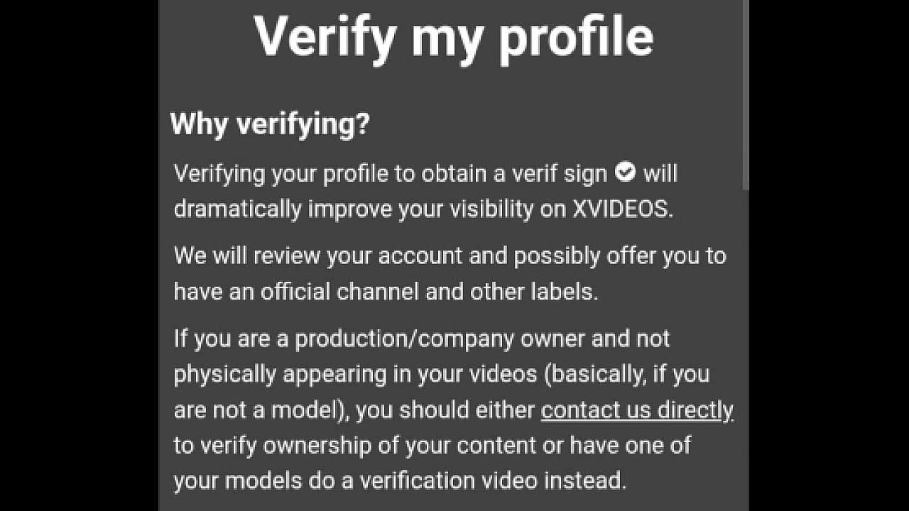 Verification video