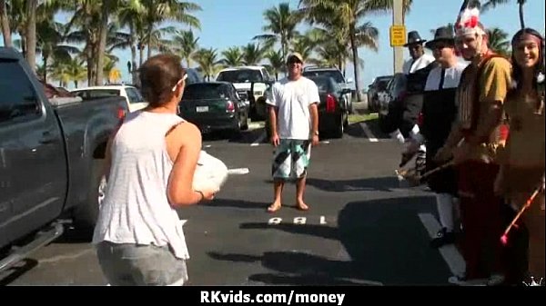 Desperate teen naked in public and fucks to pay rent 12