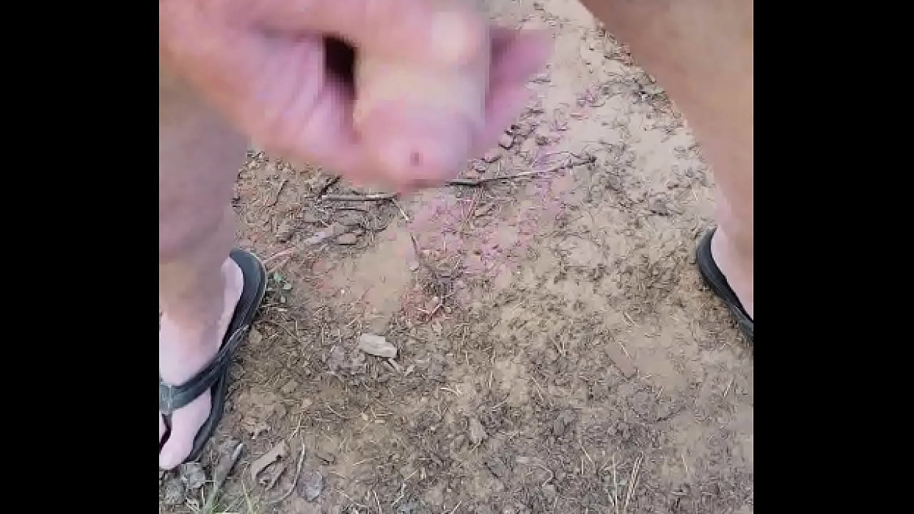 Jerking My Fat Cock In The Trees