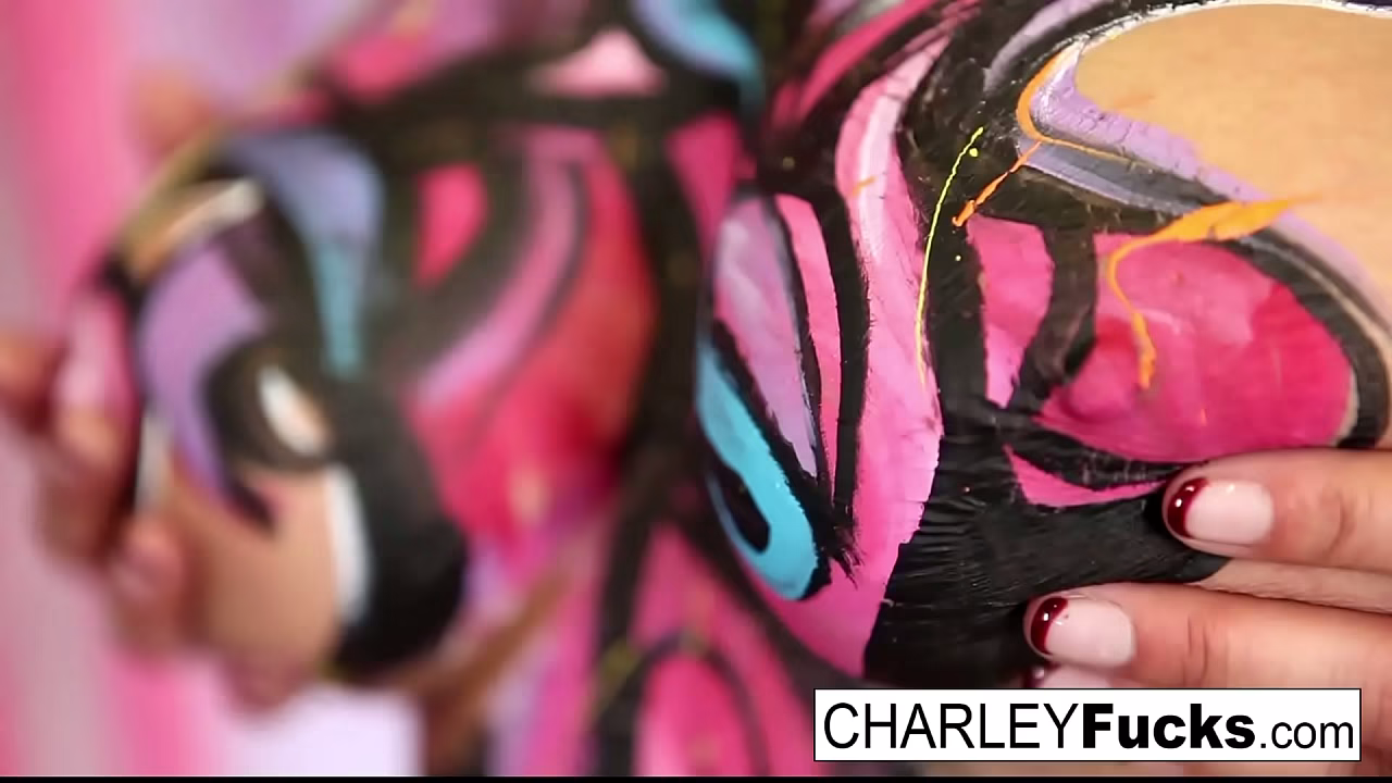 Busty babe plays with herself