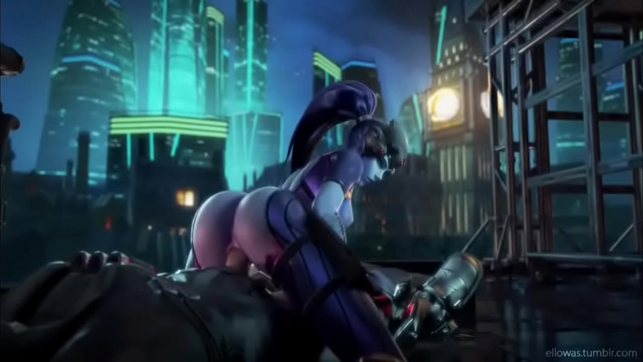 Widowmaker rides a huge cock and moans