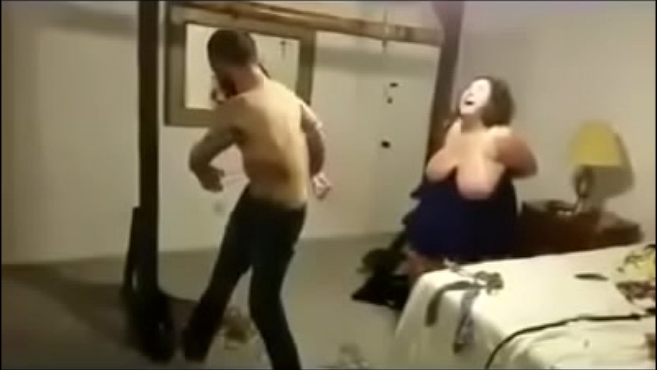 BBW girl gets a knock to her knockers