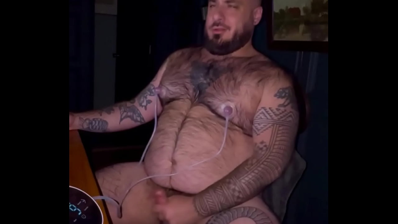 Hooked up to the tit milking machine and feeling gooooooood