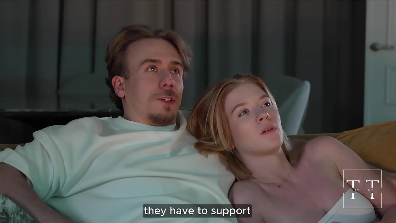 Steamy! Sexy Blonde Came While Watching Movie. 4K HD Tim Team