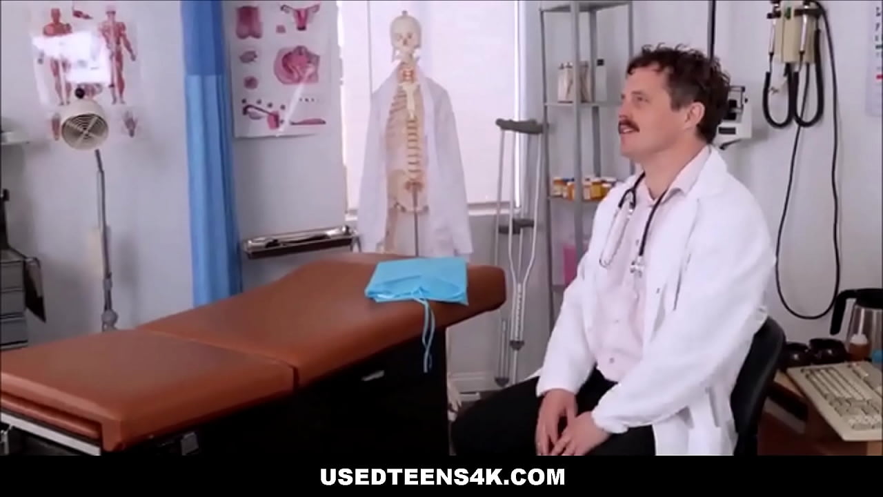 UsedTeens4K - Freeuse Small Tits Tiny Teen Freely Used By Her Big Cock Doc During Routine Check Up
