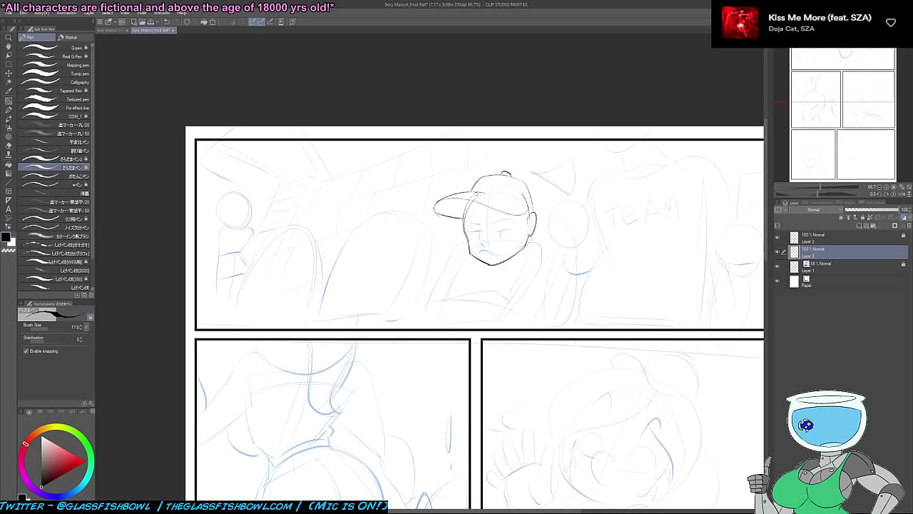 SS broadcast by Glass Fish Bowl on Picarto dated 17.08.2023