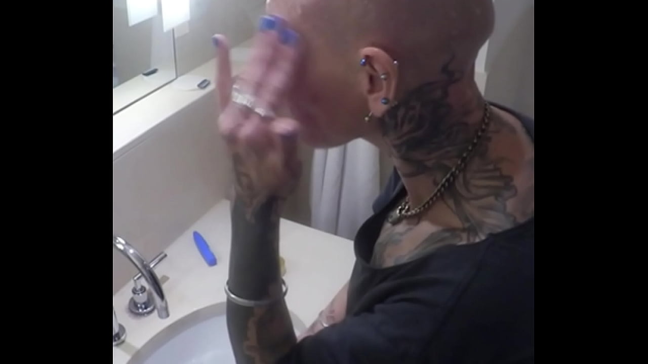 Watch me (Vilja) take control of my transformation, shaving my head and pussy smooth to be a perfect hairless fucktoy