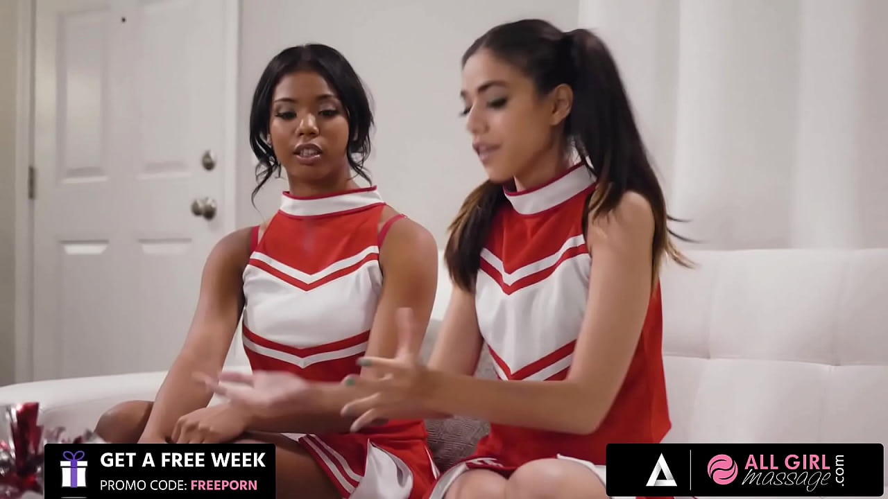 Two Cute Cheerleaders Fuck Together After Massage