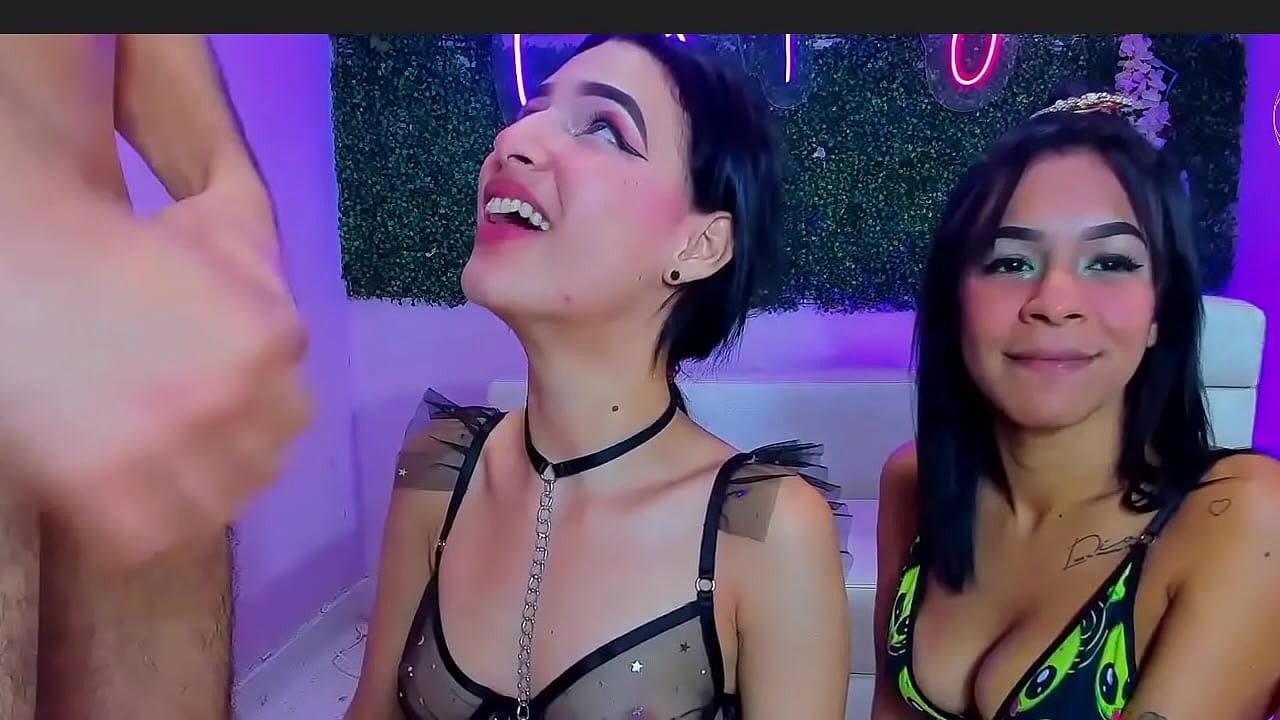 Sluts in intense sex session with a young man with a small dick