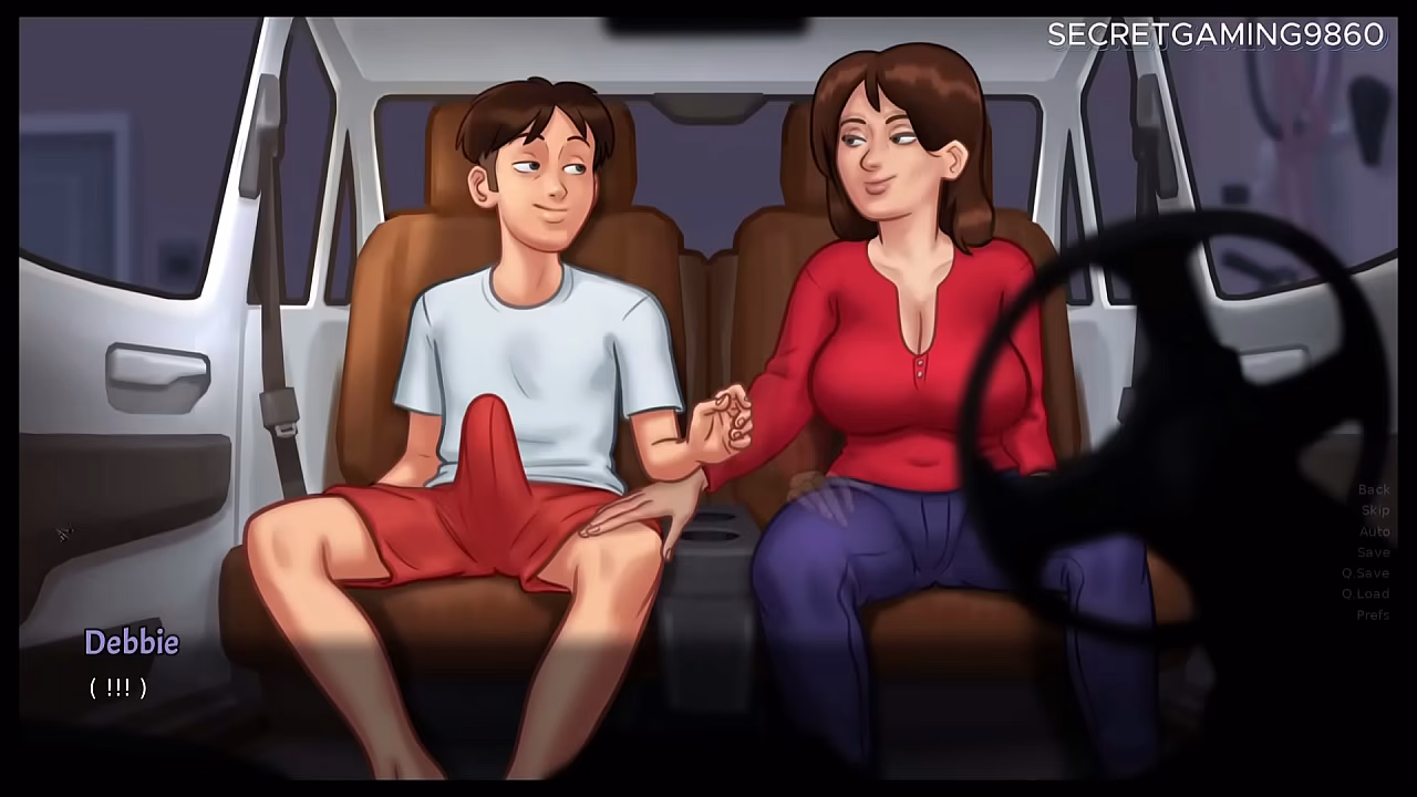 Stepson CUMMING all over Stepmom's PANTIES - Summertime Saga Developed By DarkCookie