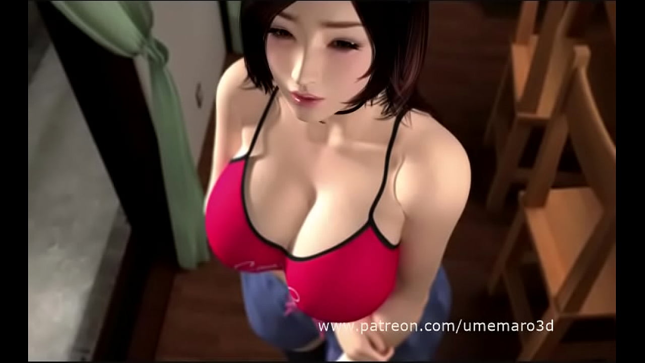 Young girl with big tits fucks her repairman at home 3D animated hentai
