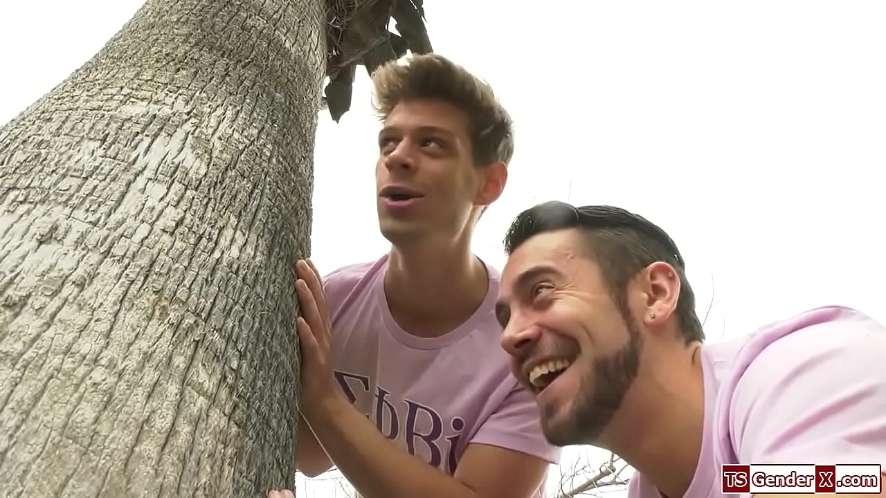 Trans coed catches a frat boy stealing her underwear and seduces him.He gives her a bj as the tgirl facefucks him.Then the shemale is barebacked