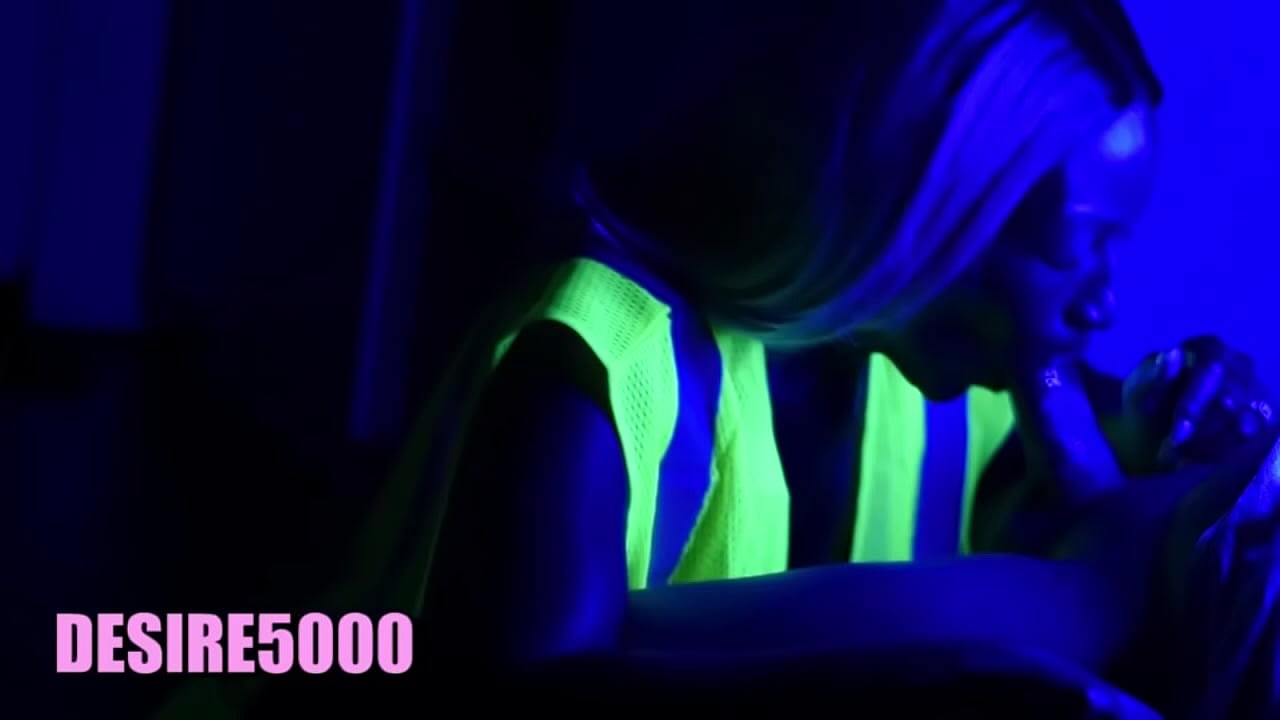Black light Blowjob while working on the clock at the ship yard.