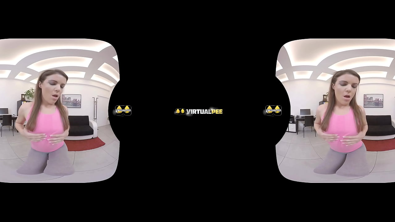 VR yoga babe pisses her pants