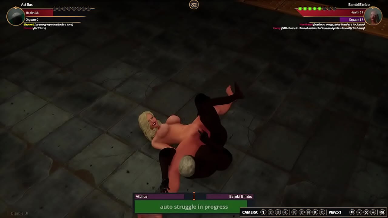 Attilius VS Bambi [NF3D Mixed Sexfight Femdom Competitive Intercourse]