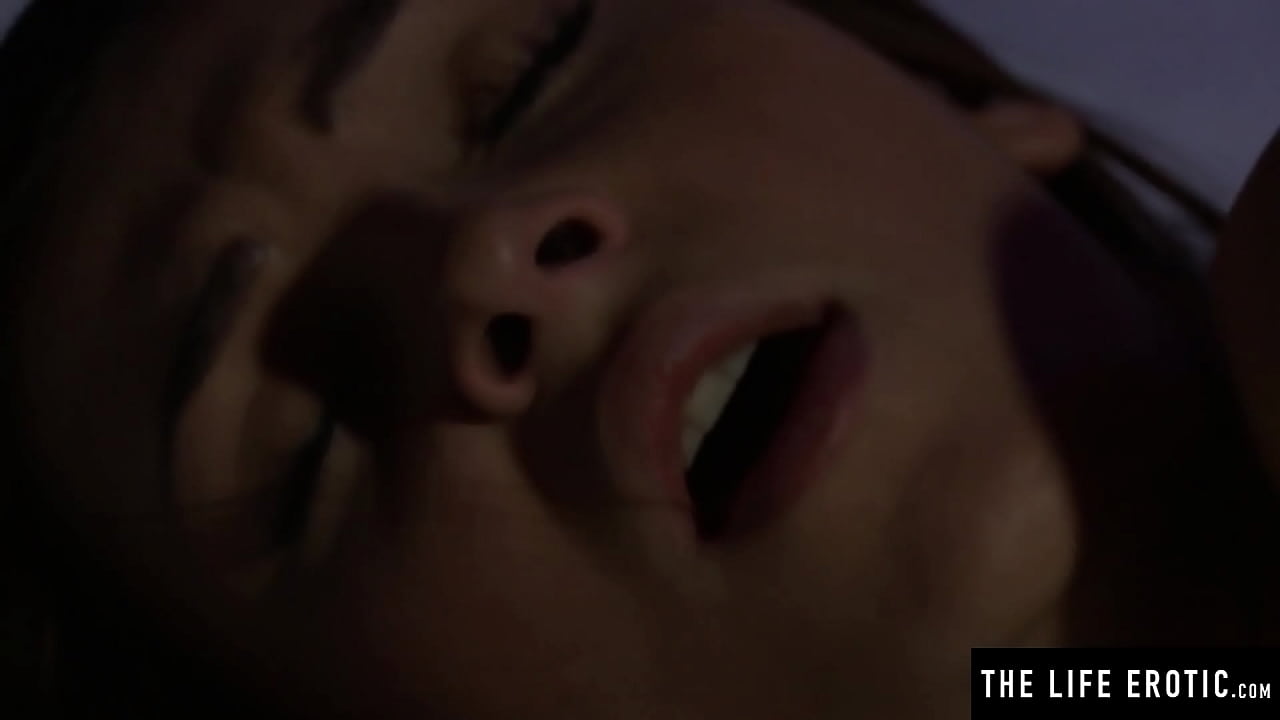 See this petite brunette go face down ass up to masturbate