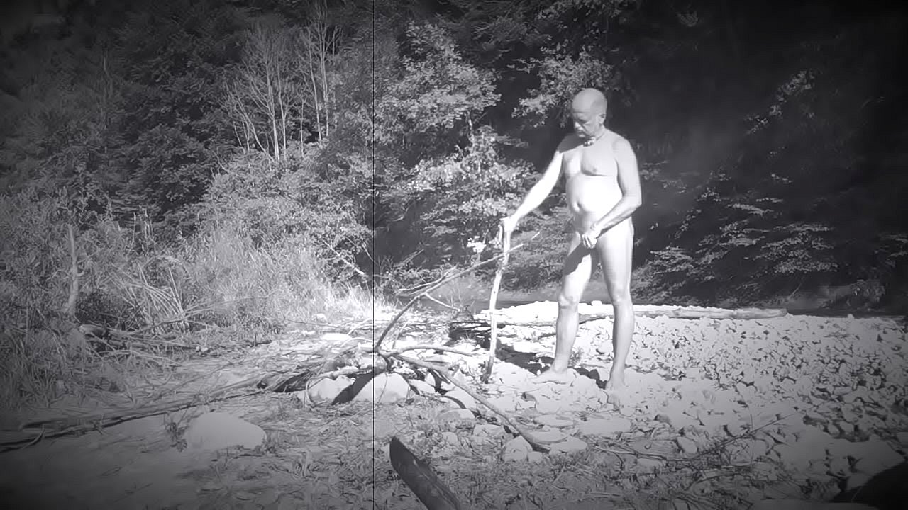 Stroking my dickie outdoor