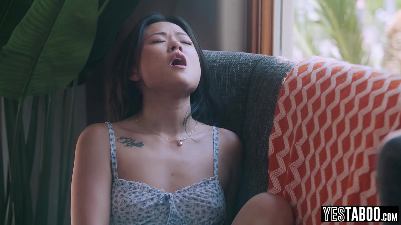 Tiny Chinese teen pussy pounded hard by her new neighbor professor