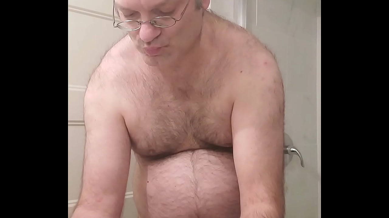 Naked Martin Lavall&eacute;e wanks, jerks and dips a banana into his hand full of tasty sperm and eats all of it