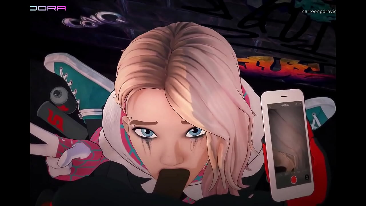 Spider-Woman blows ya cock