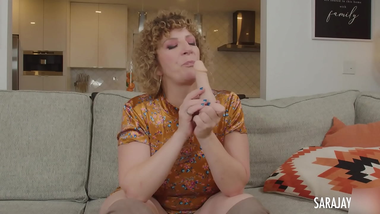 Sassy Sara Jay Gotta Take Her Thong Off To Dildo Fuck Herself Better!