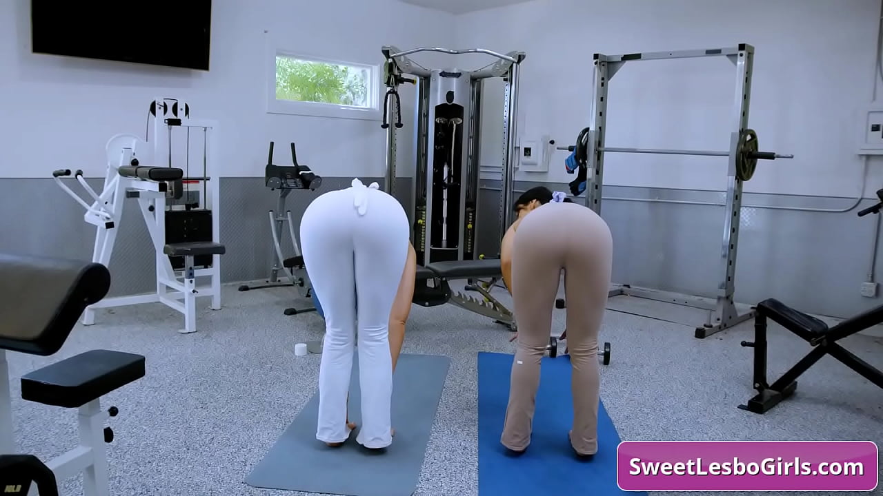 Watch lusty and busty lesbo black haired hottie kissing tender her PT and enjoy wet orgasm after intense workout