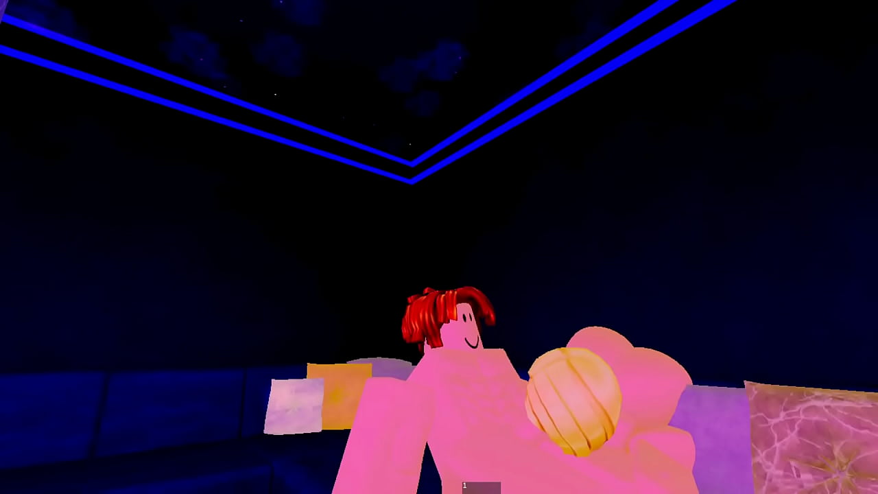 Stepmom gives a blowjob to his son in roblox