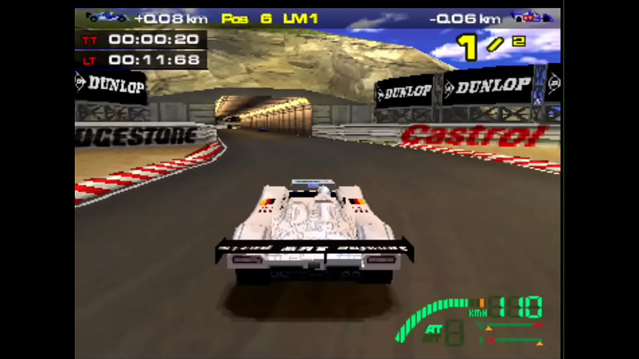 Playstation gameplay: Le Mans 24 Hours (year: 1999 Infogrames)
