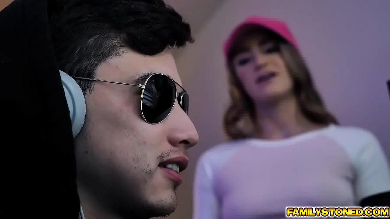 Kenzie Madison get the nerds attention Kenzie crawls down and c. on his girthy dick